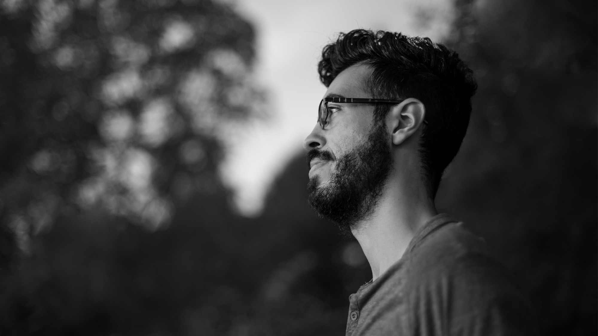 Portrait of Felipe Paccagnella in profile